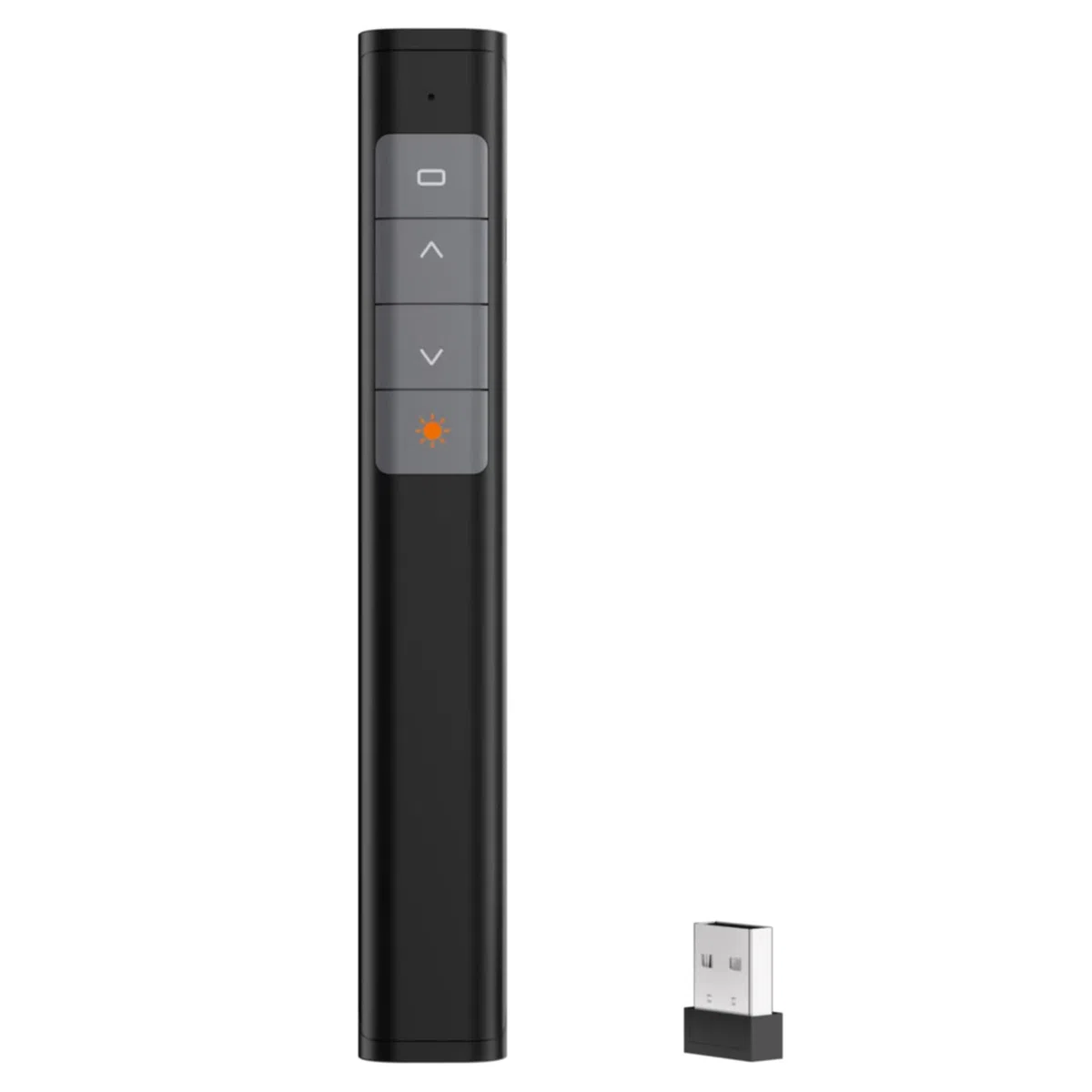 Domary Telecomando Wireless per Presentazioni PowerPoint, Plug and Play, Puntatore a Raggio Rosso a 2,4 GHz, Raggio di Controllo di 30 M, Ricaricabile per PC e laptop.