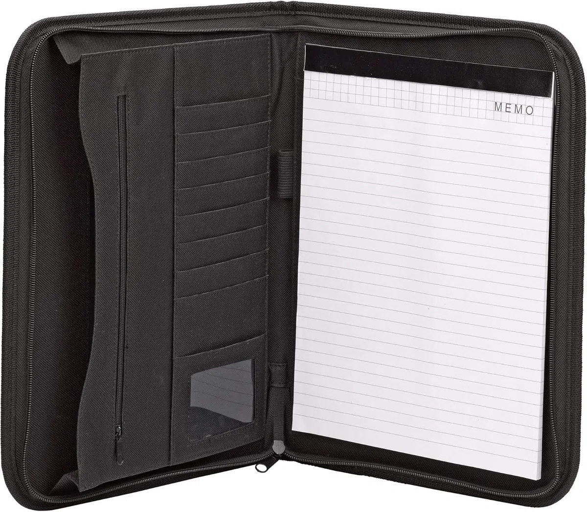 Smead 85845 - Blocco note a righe, con chiusura a cerniera, formato lettera, colore: Nero