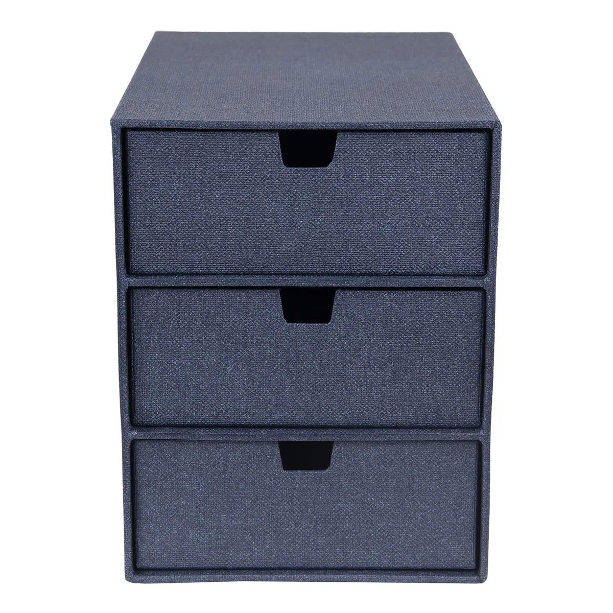 Bigso Ingrid - Organizer da scrivania in tela con 3 cassetti, 20,6 x 16 x 25 cm, colore: Blu