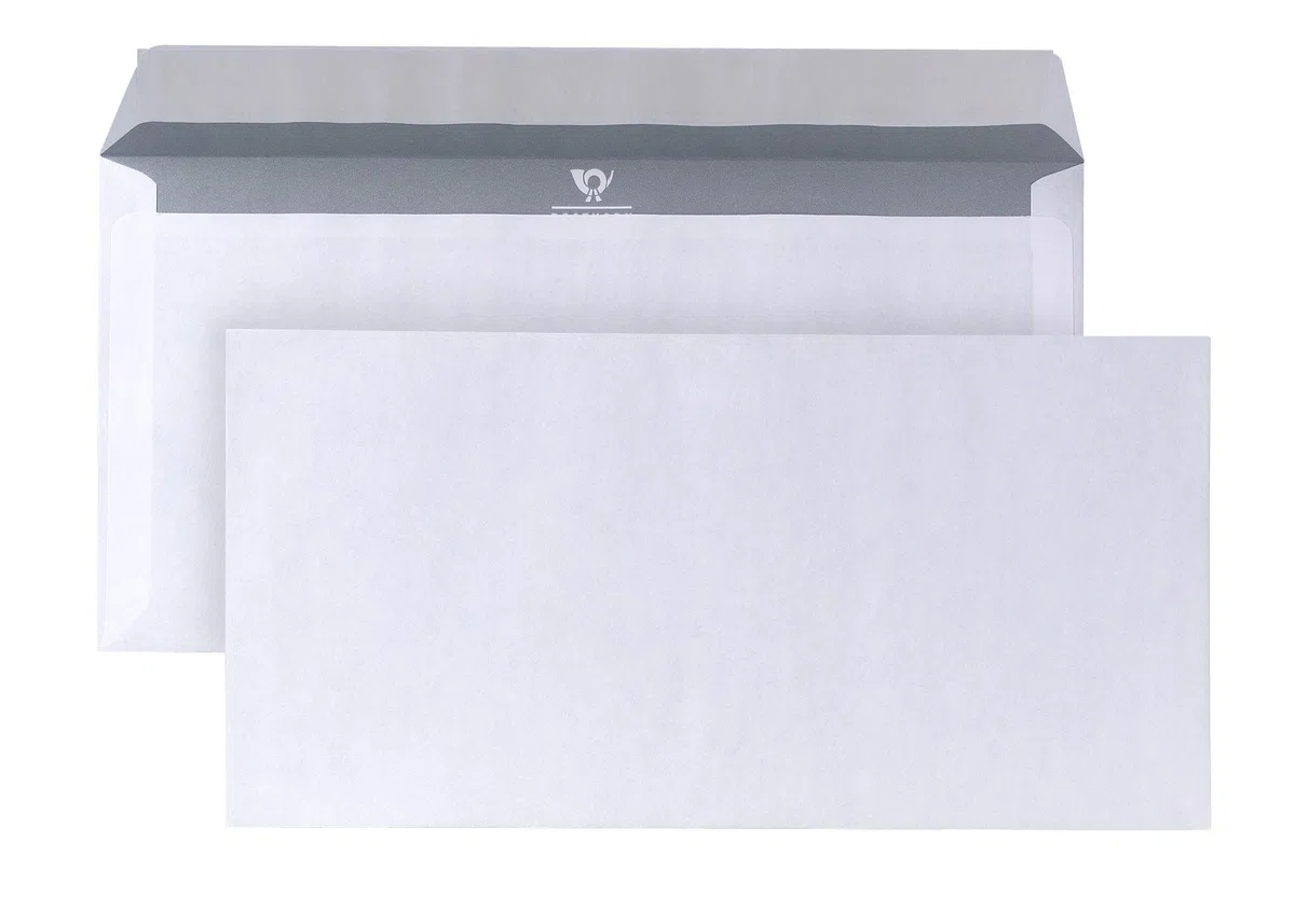 Posthorn 01720150 Buste formato DIN orizzontale (110 x 220 mm), 80 g, bianco, con chiusura adesiva, 1000 pezzi