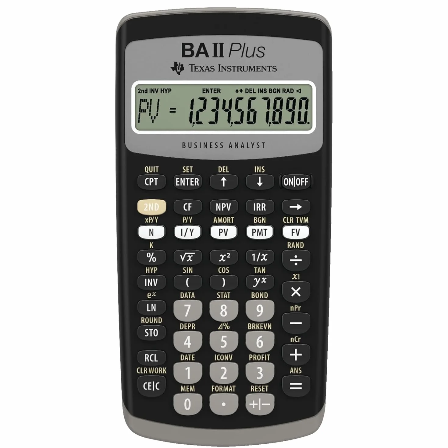 Texas Instruments TI-BA II Plus - Calcolatrice finanziaria VE=1