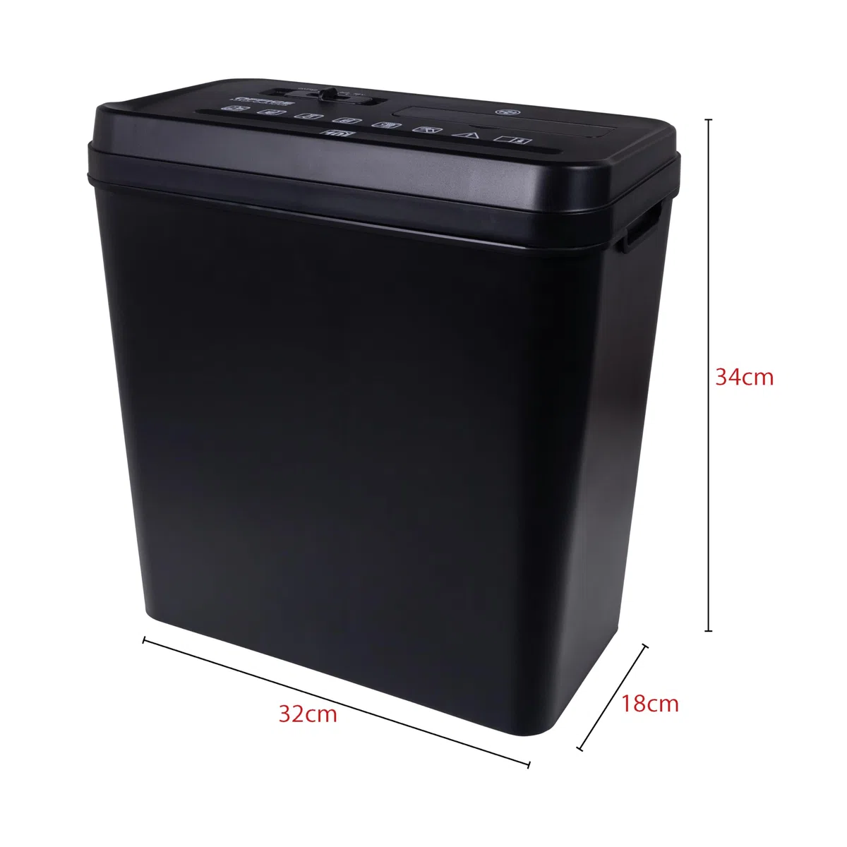 OFFICE PRODUCTS Distruggidocumenti/Taglio a strisce/Taglio Trasversale/Tritadocumenti/Fino a 10 fogli A4/Cestino 14 l/Nero/Distruggi documenti personali e da ufficio