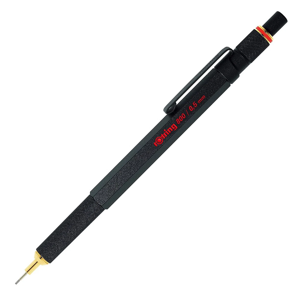 rOtring 800 Portamine, 0,5 mm, 1904447, Nero, con mine Tikky extra HB, 0,5 mm