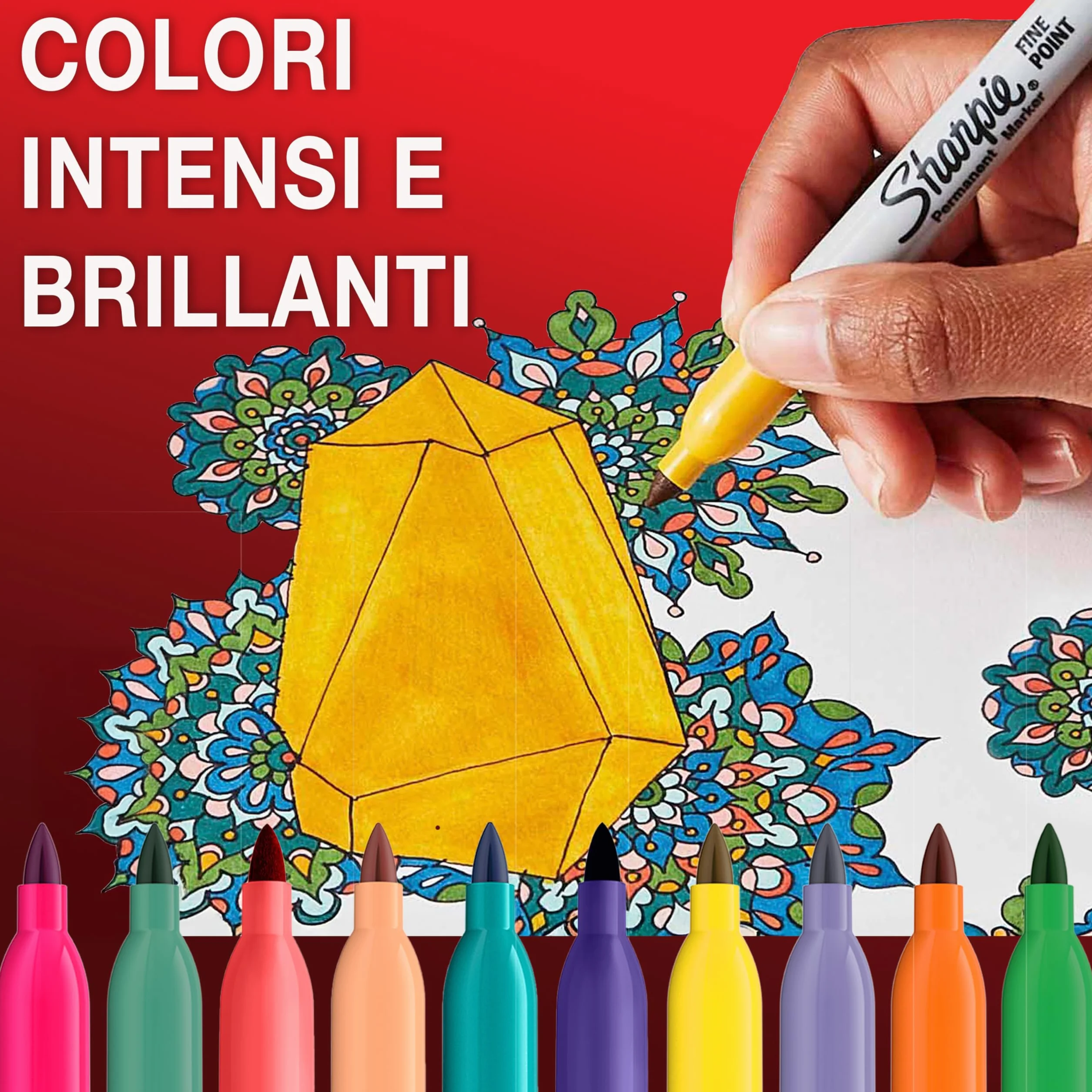 Sharpie Pennarelli indelebili | punta fine | divertenti colori assortiti | confezione da 18