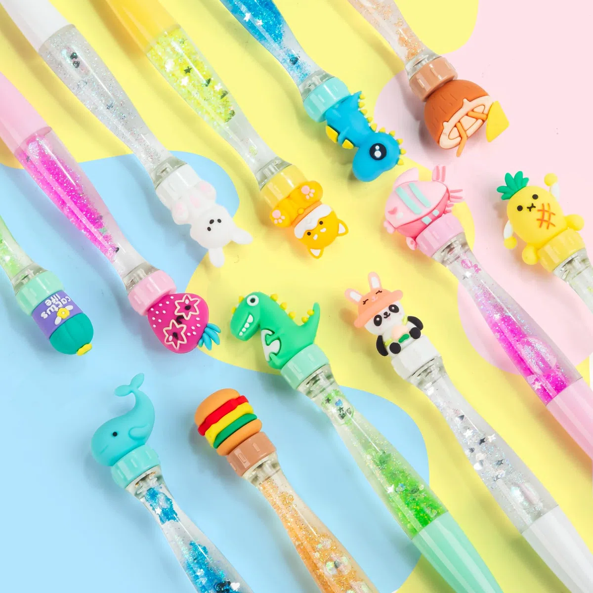 Tigerhu 12 Pezzi Penne a Sfera, Carino Gadget Compleanno Bambina, Regalini Fine Festa con Animali Borsa Penna, Regali Compleanno Bambini Invitati, Regalo di Fine Scuola per Ragazze Ragazzi di 6+ Anni