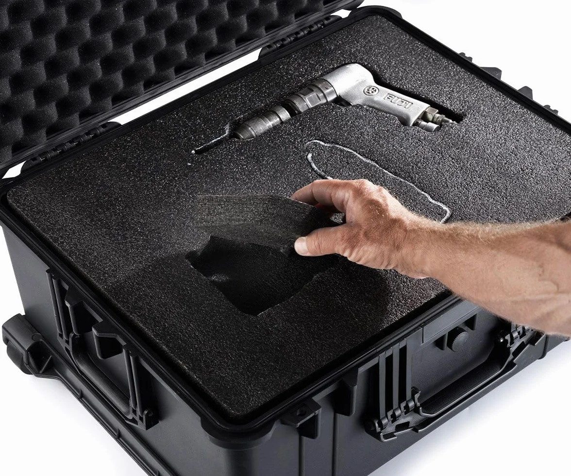 Schiuma multistrato 800 x 600 mm, ad alta densità, personalizzabile, per imballaggio, protezione e organizzazione sicuri, ideale per cassette degli attrezzi e attrezzature sensibili (nero, 30 mm)