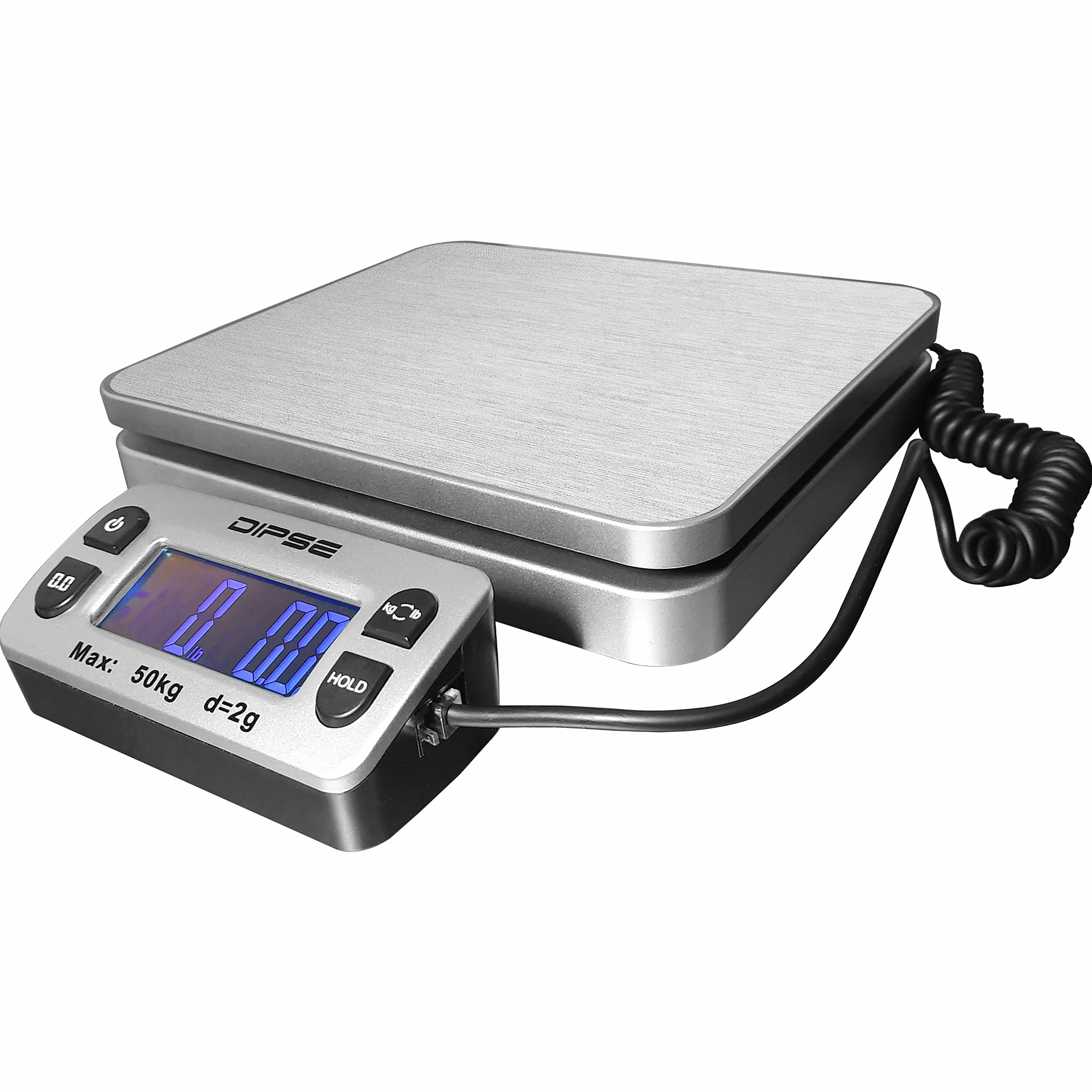 DIPSE Parcel Mini - Bilancia per pacchi, con display esterno e grande capacità di pesatura 50kg x 0,002kg