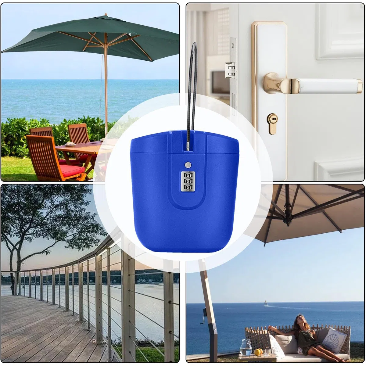 Cassetta Di Sicurezza - Impermeabile Scatola Di Sicurezza Con Lucchetto Da Spiaggia | Cassaforte | Beach Lock Box Portatile | Caso Di Protezione | Scatola Da Spiaggia Con Lucchetto A Combinazione