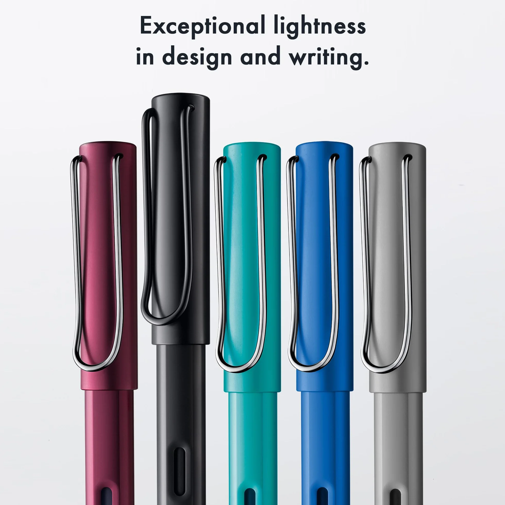 Lamy AL-star black purple - Stilografica con impugnatura ergonomica e pennino in acciaio lucido misura F - corpo in alluminio leggero - cartuccia T 10 blue inclusa - destrimani