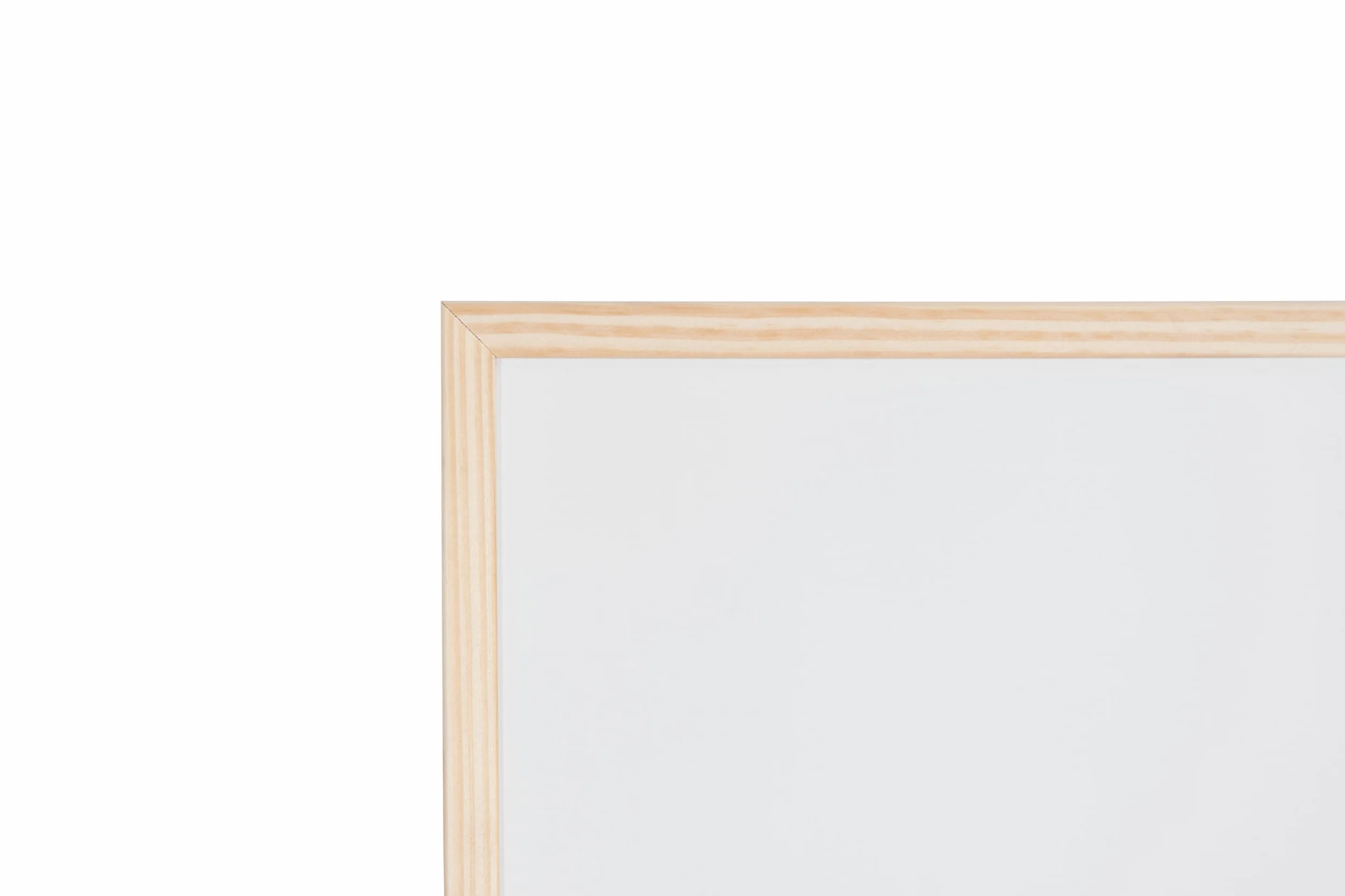 Bi-Office Lavagna Magnetica Bianca Basic Con Cornice In Legno, Superficie Speciale Cancellabile A Secco, 600 x 450 mm