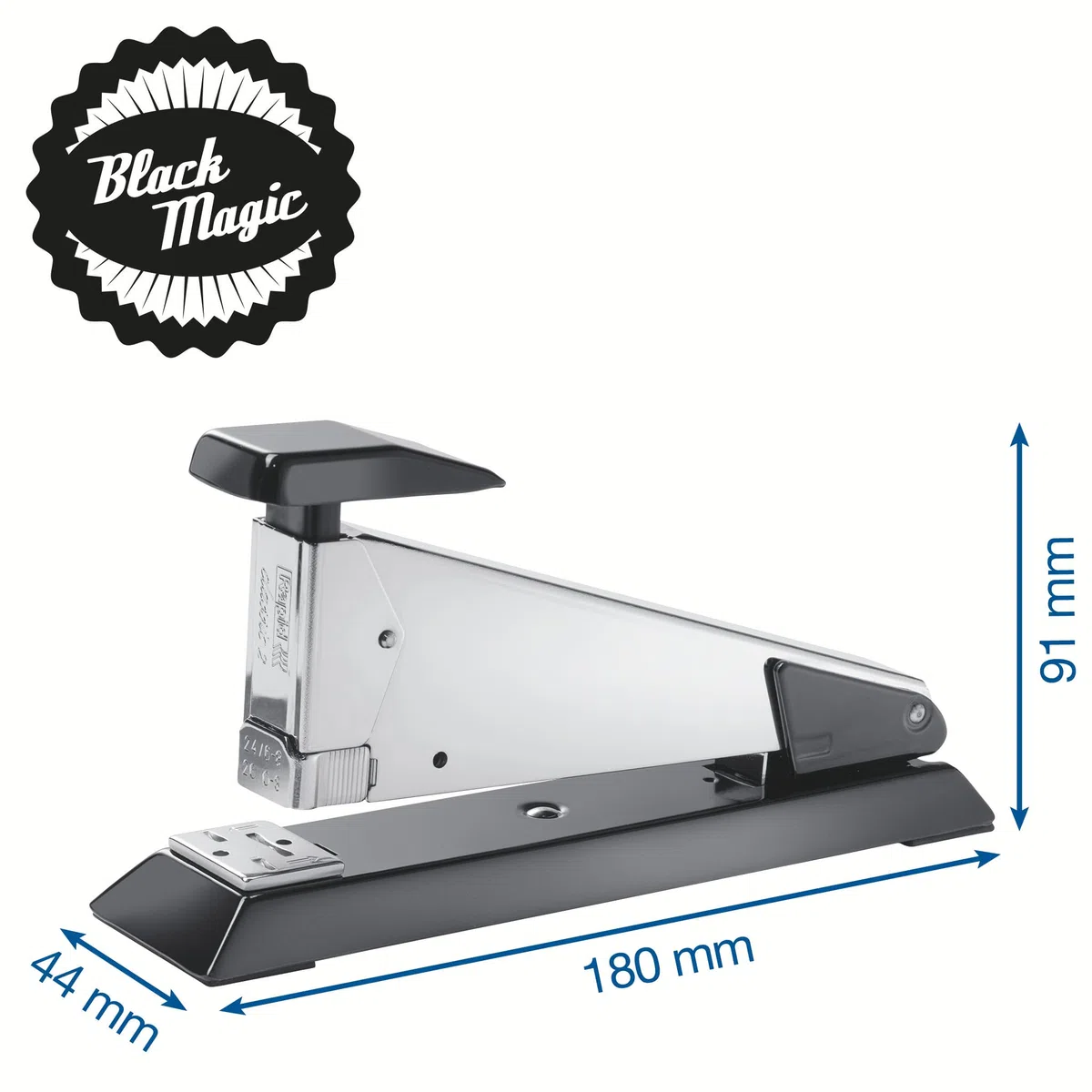 Rapid Classic K2+ Cucitrice da scrivania desktop, Pinzatrice compatibile con graffette n.24–26/6 & 24–26/8+,Incudine regolabile e meccanismo di caricamento posteriore, certificata ClimatePartner, Nero