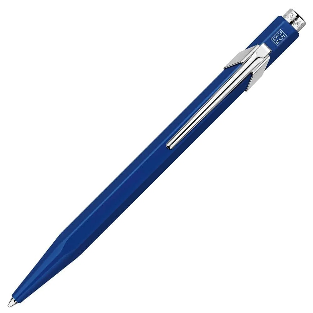 Penna a sfera Caran d'Ache 849 Metal Range - Blu zaffiro in metallo, inchiostro blue