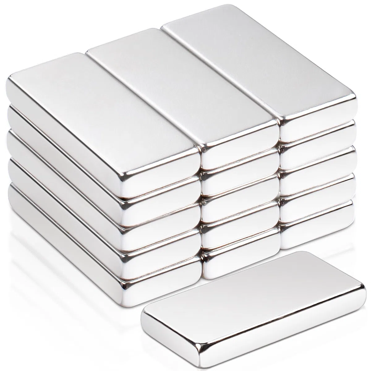 32 magneti forte, 20 x 10 x 3 mm, al neodimio, magneti per lavagna magnetica, rettangolari per armadio da cucina, ufficio