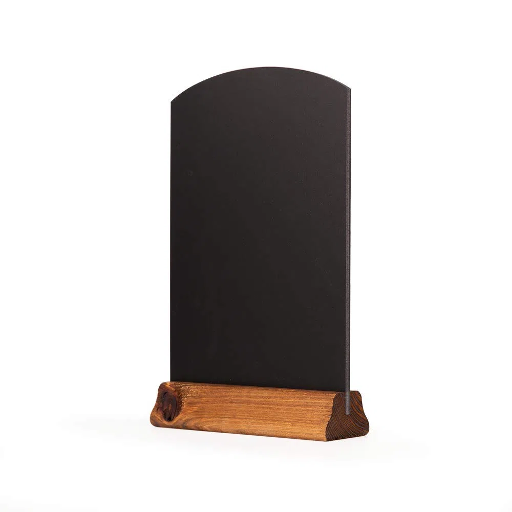 Chalkboards UK - Lavagna da Tavolo con piedistallo in Legno, Formato A4, Confezione da 5, Colore: Marrone Rustico, 36 x 24 x 22 cm
