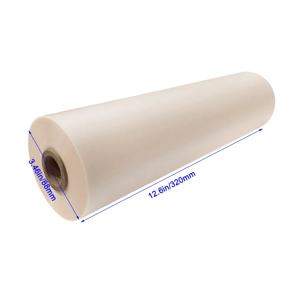 INTBUYING Film di laminazione termico opaco del film BOPP del rotolo da 12,5 pollici, centro di Poly-in da 1", per uso con laminatori termici
