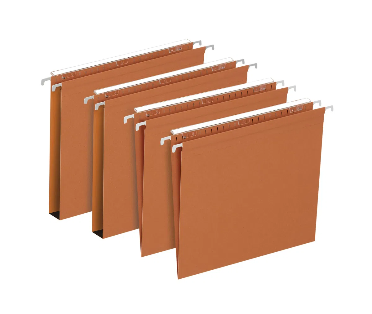 Elba - 400126811 Cartelle Sospese per Cassetto, Interasse 39, Fondo V, 30 mm, Formato Esterno 37.1 x 24, Arancio, Confezione da 25 Pezzi