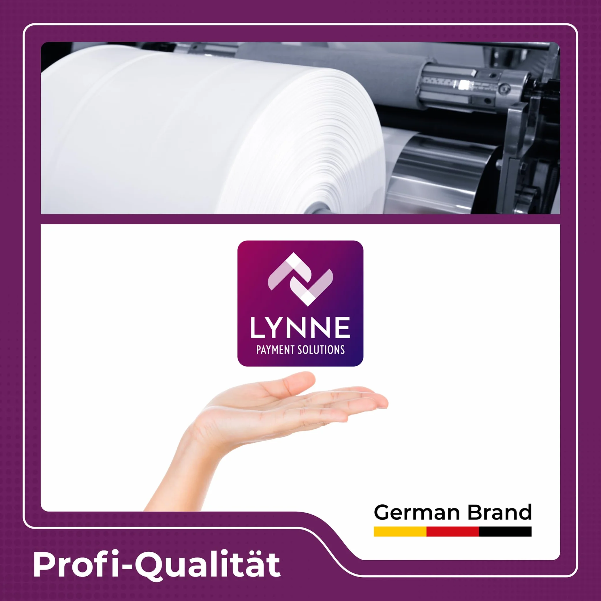 LYNNE - Rotoli Cassa 80x40 Termica Fiscale - Rotolini carta termica 80x40x12 - Rotolo per stampante registratore di cassa fiscale 80mm x 18m x 12mm - [50x]