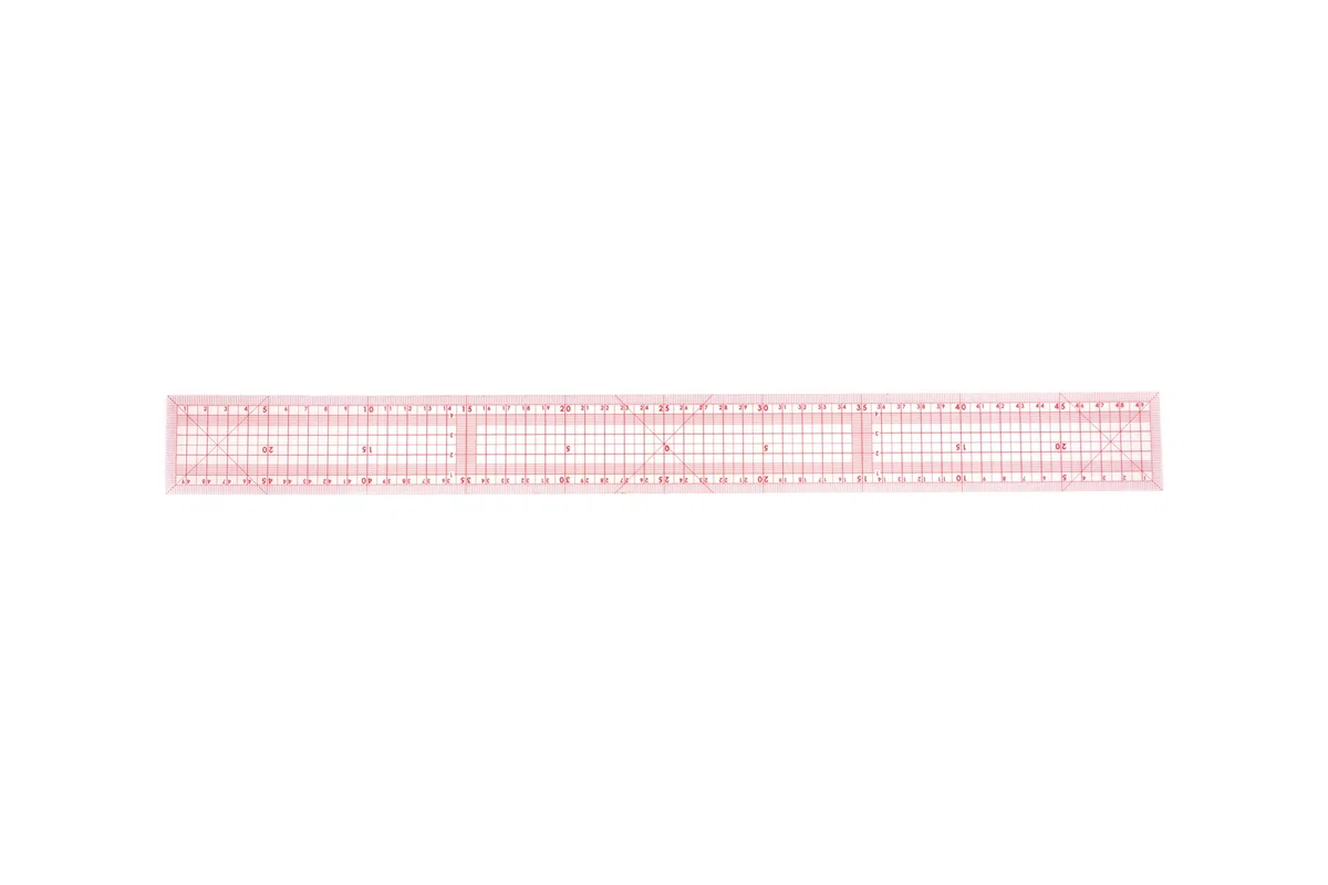 Righello da Sartoria Giapponese 50 cm - Trasparente e Flessibile - Ideale per Misurazioni al Millimetro - Accessorio Ergonomico per Modelli e Tessuti - Graduato - GRAPHOPLEX