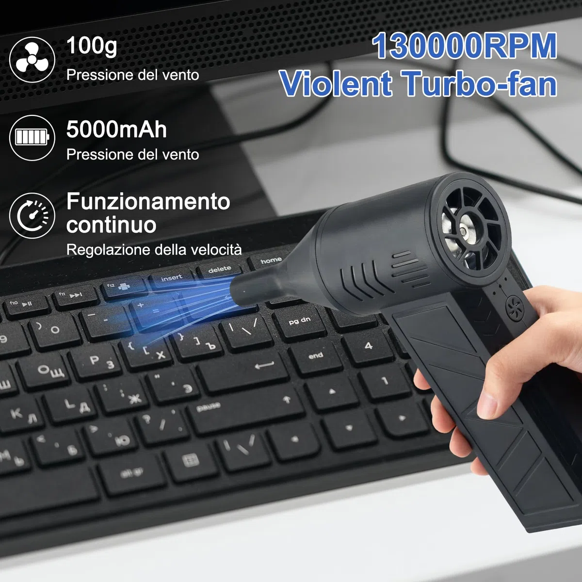 Violent Turbo-fan, 130000 RPM Motore ad alta velocità Turbo-ventilatore, Super Violent Turbo-fan, Aspirapolvere portatile ad alta velocità, ventilatore a getto elettrico Super Jet ventilatore