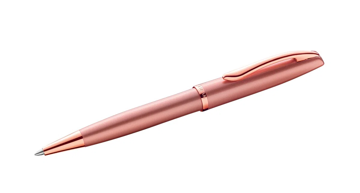 Pelikan Jazz Noble Elegance K/P36 Penna a sfera e penna stilografica con incisione regalo, penne uniche con nome, regali personalizzati (rosa rosa)
