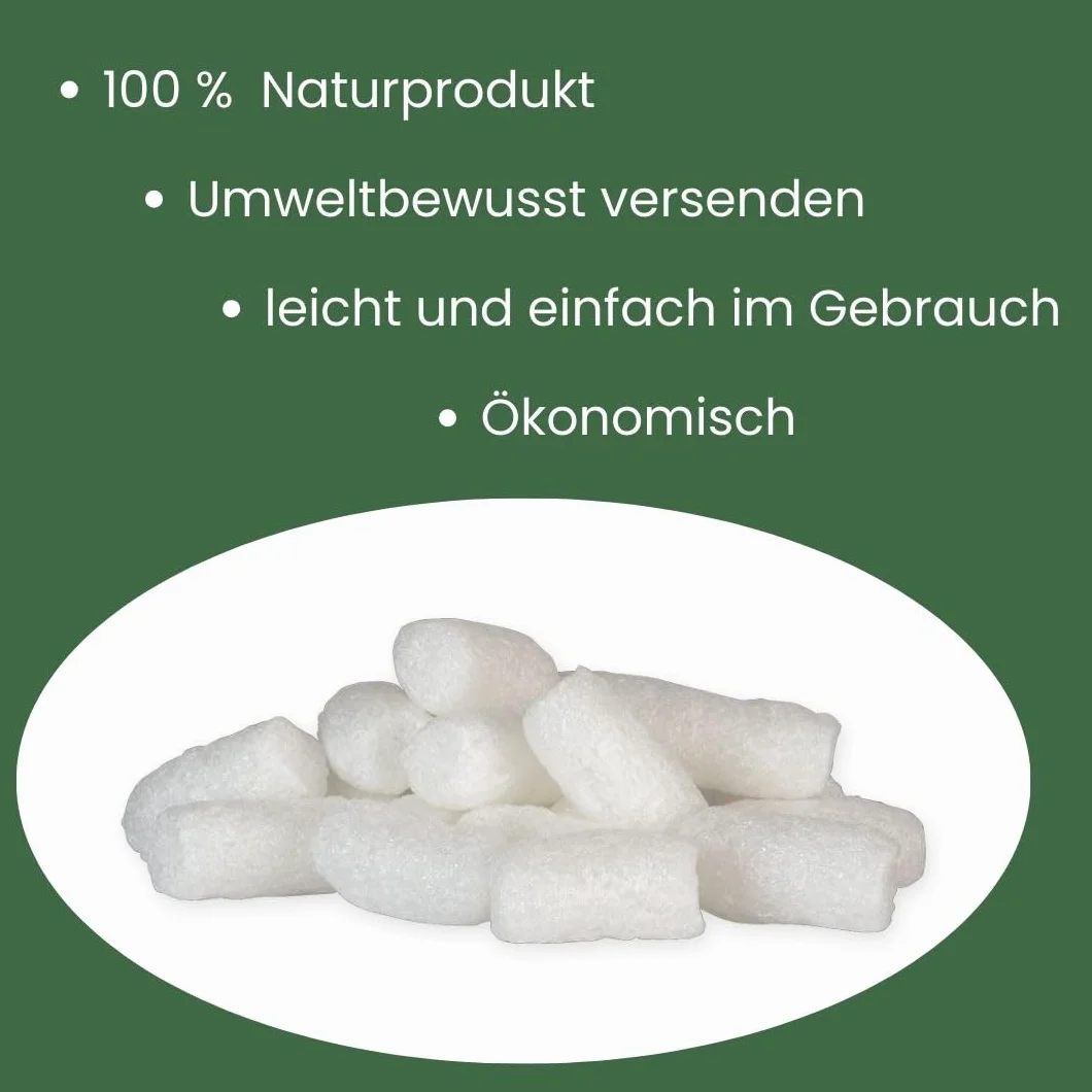 250 litri di chip per imballaggio, materiale di riempimento, chip di imbottitura - 100% naturalmente biodegradabile da amido di mais