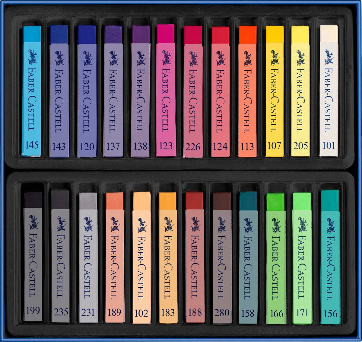 FABER-CASTELL 128324 - Pastelli morbidi STUDIO QUALITY, 24 pastelli