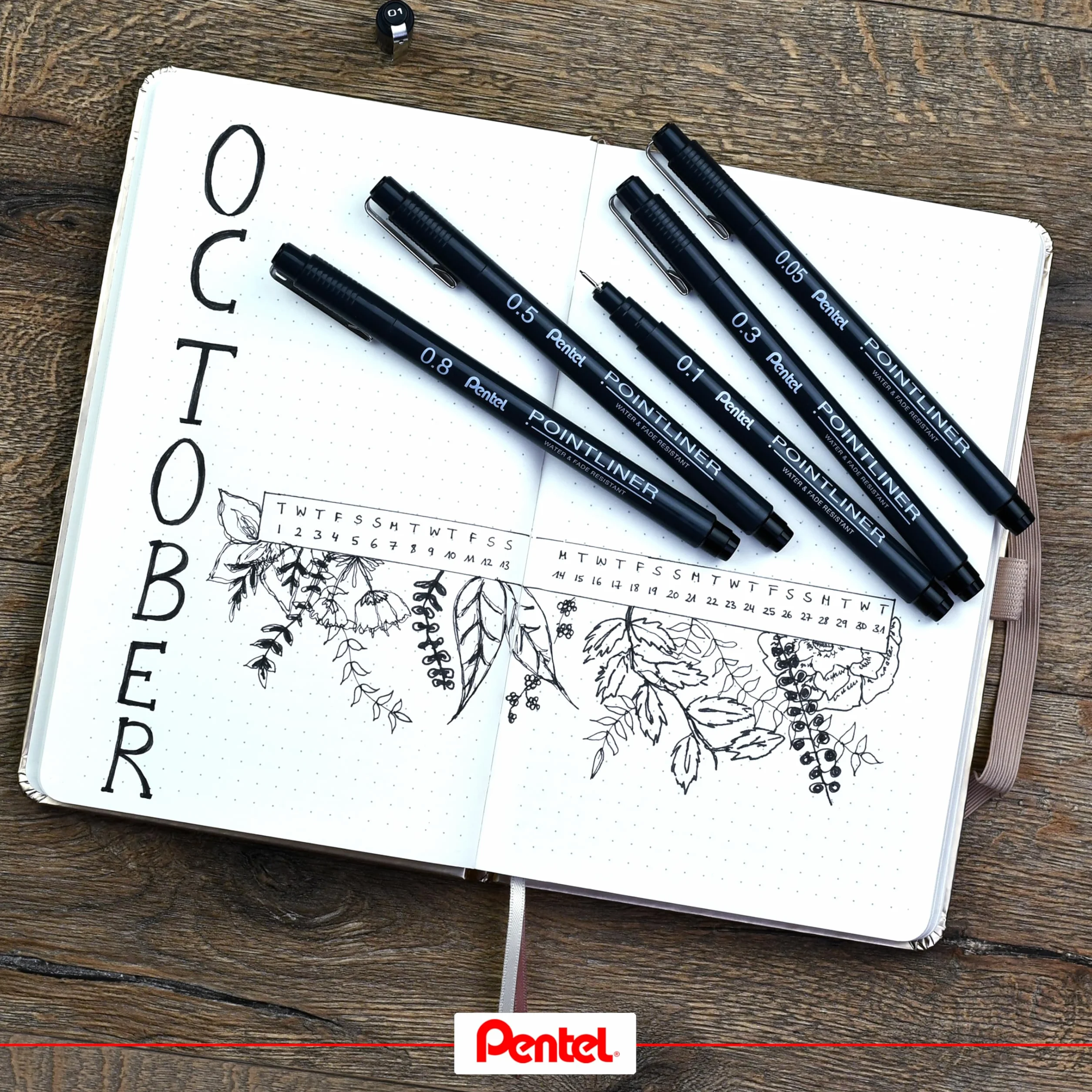 Pentel S20P Pointliner, fineliner punta 0,5 mm nero 12 pz