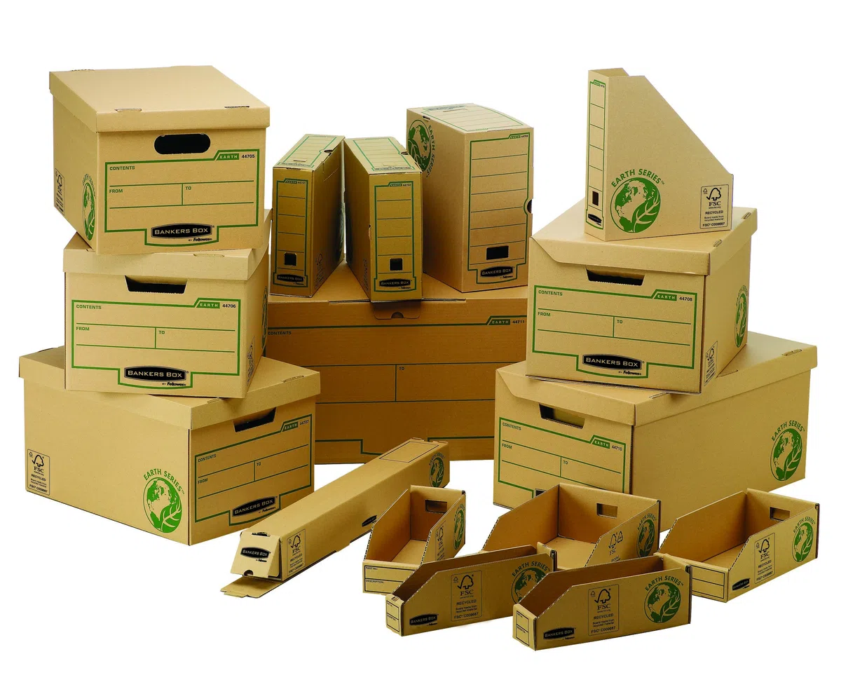 Bankers Box 4473102 Scatola Archivio A4+ Earth Series, Dorso 100 mm, FSC, Confezione da 20 Pezzi