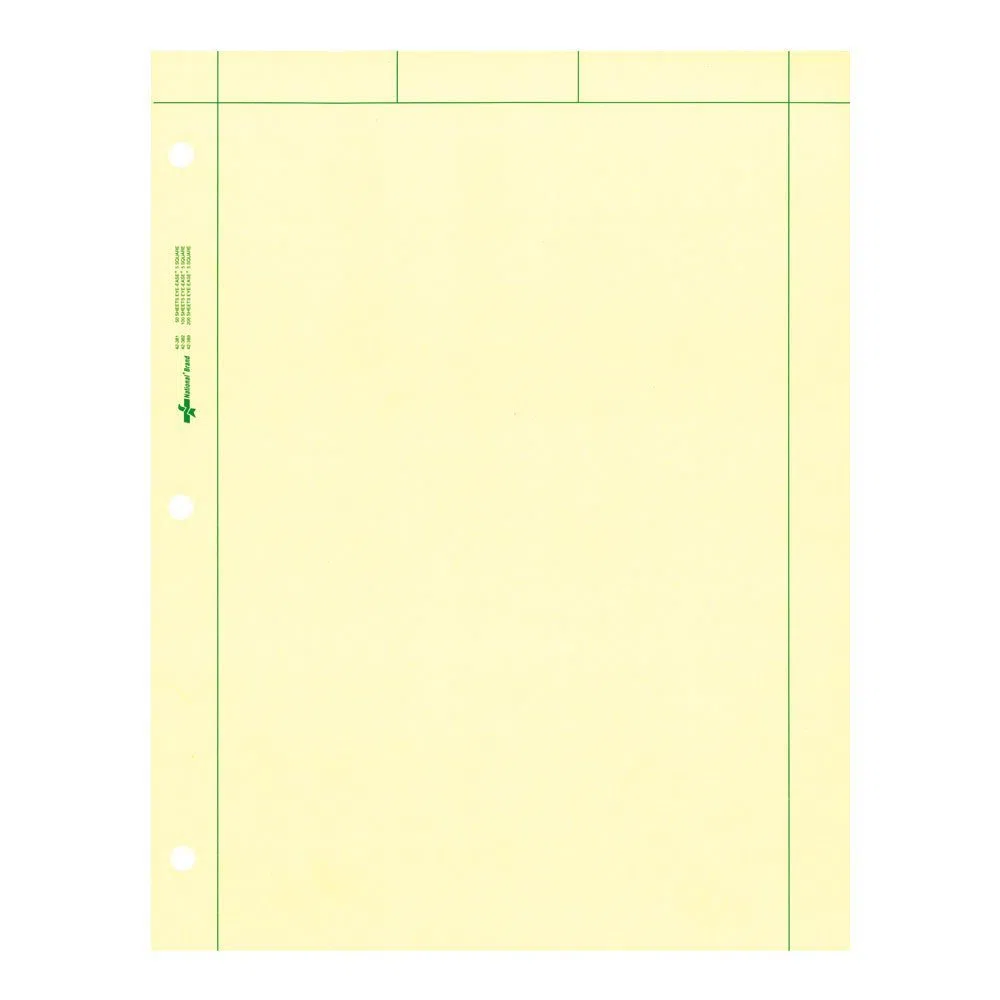 National 12,7 x 12,7 cm, rigato e senza righe, 200 fogli (42389), verde