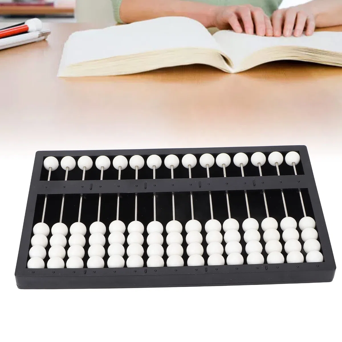 Septpenta Abaco per Non Vedenti, 6,3 X 3,5 X 0,4 Pollici Abaco a 15 Colonne per Non Vedenti, Design con Angoli Arrotondati, Ideale per Insegnare a Bambini e Adulti a Calcolare Rapidamente