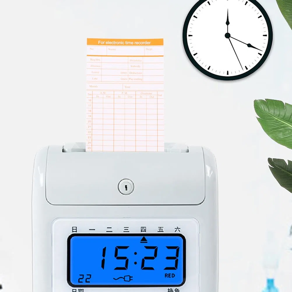 Ciieeo 100 Fogli Scheda Cartacea Per Presenze Carte Del Tempo Piramidali Presenze Giornaliere Tessere Di Presenza a Tempo Frequenza Mensile Orologi Cartellino Carta Speciale Personale