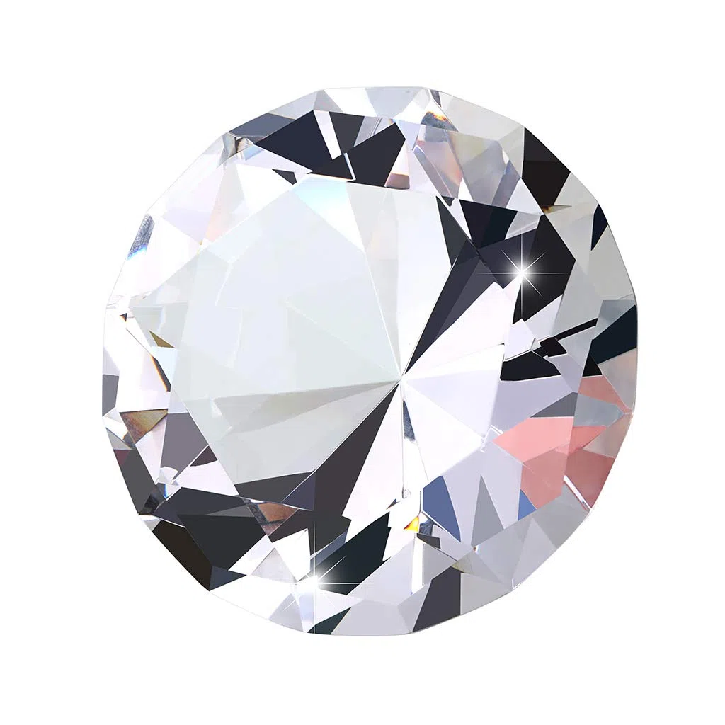 BSTKEY Fermacarte in cristallo diamante, ornamento vetro, decorazione foto, feste nozze, riflessi sole (100 mm)