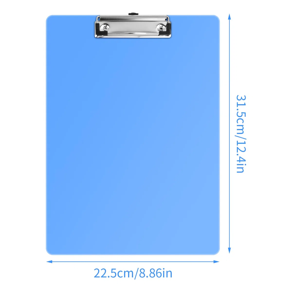 6 Pz Porta Blocco Morsetti A4, Cartella Portablocco A4, Blocco da Scrivania in Plastica con Morsetto in Metallo, Cartellina presentatore con Foro Appendibile per Ufficio, Cucina e Scuola (Trasparente)