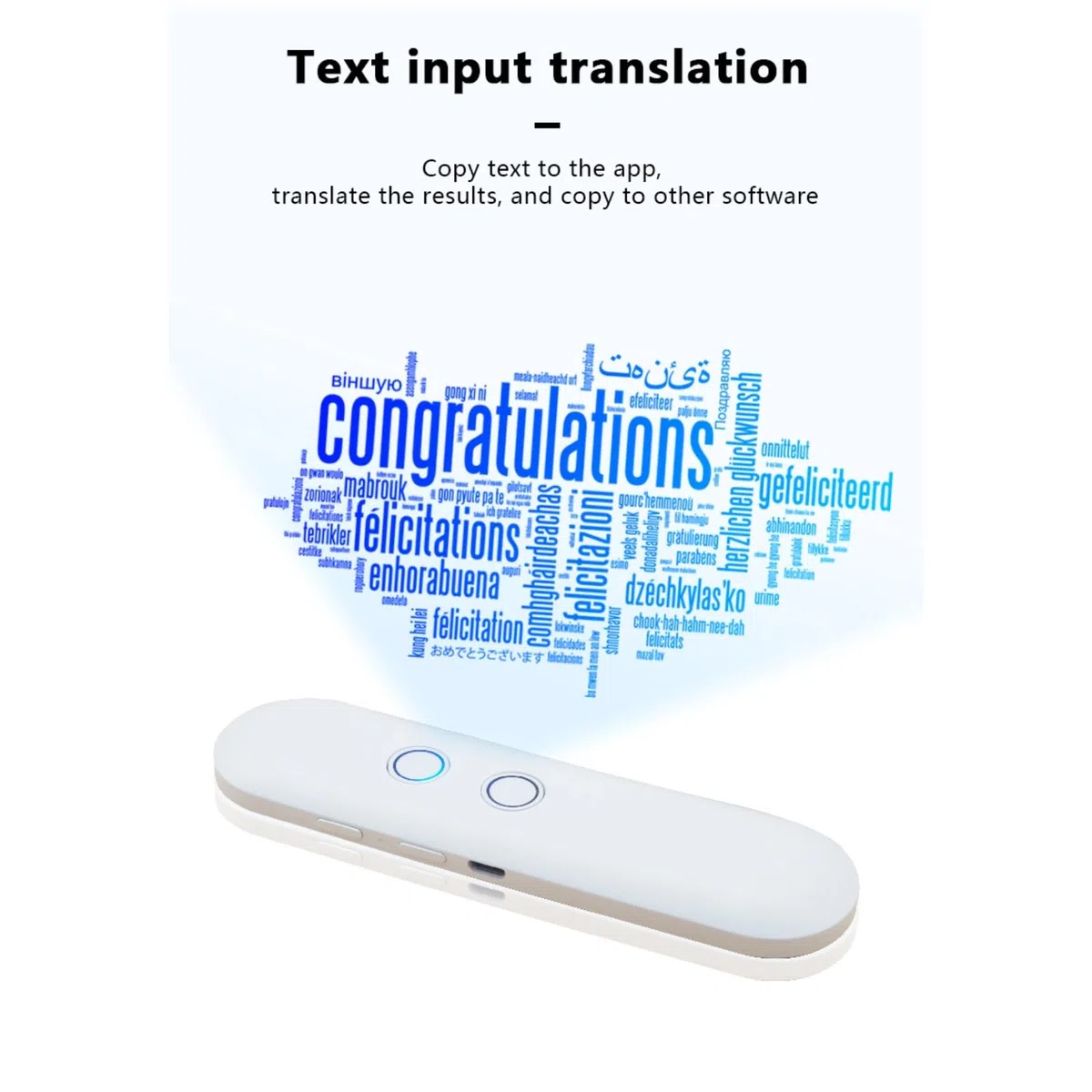 Traduttore Vocale AI Intelligente 144 Lingue, Traduzione Istantanea Bidirezionale, Portatile per Viaggi, Lavoro, Apprendimento (WHITE)