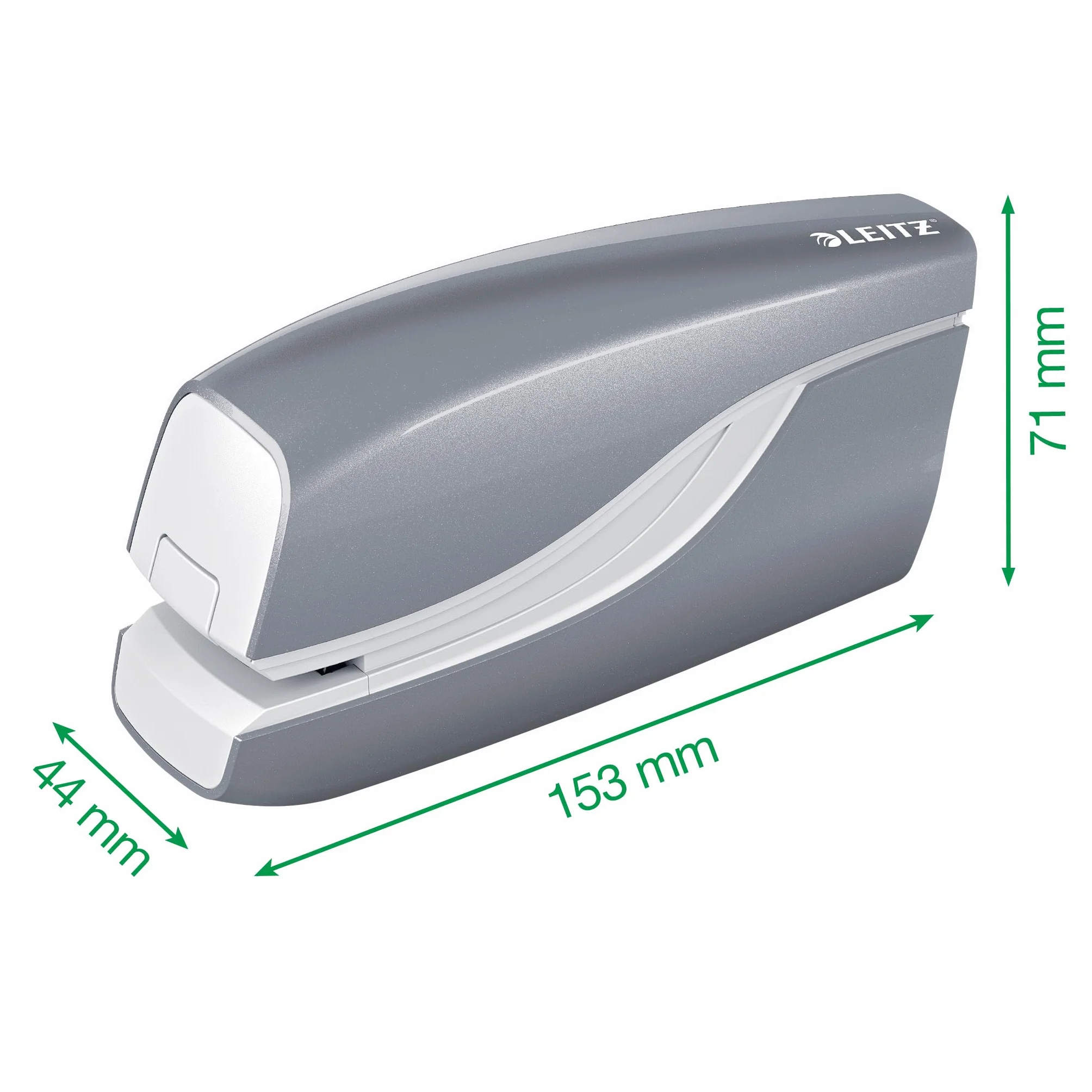 Leitz WOW Cucitrice Elettrica con Levapunti Integrato, Capacità di 10 Fogli, Alimentazione a Batteria, Include 1000 Punti Metallici E1, Rosso Metallizzato, 55661026