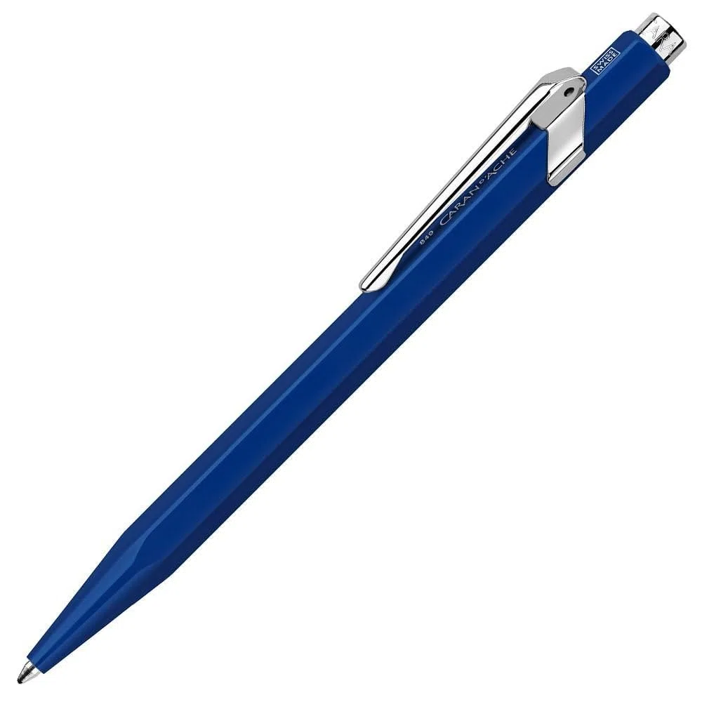 Penna a sfera Caran d'Ache 849 Metal Range - Blu zaffiro in metallo, inchiostro blue
