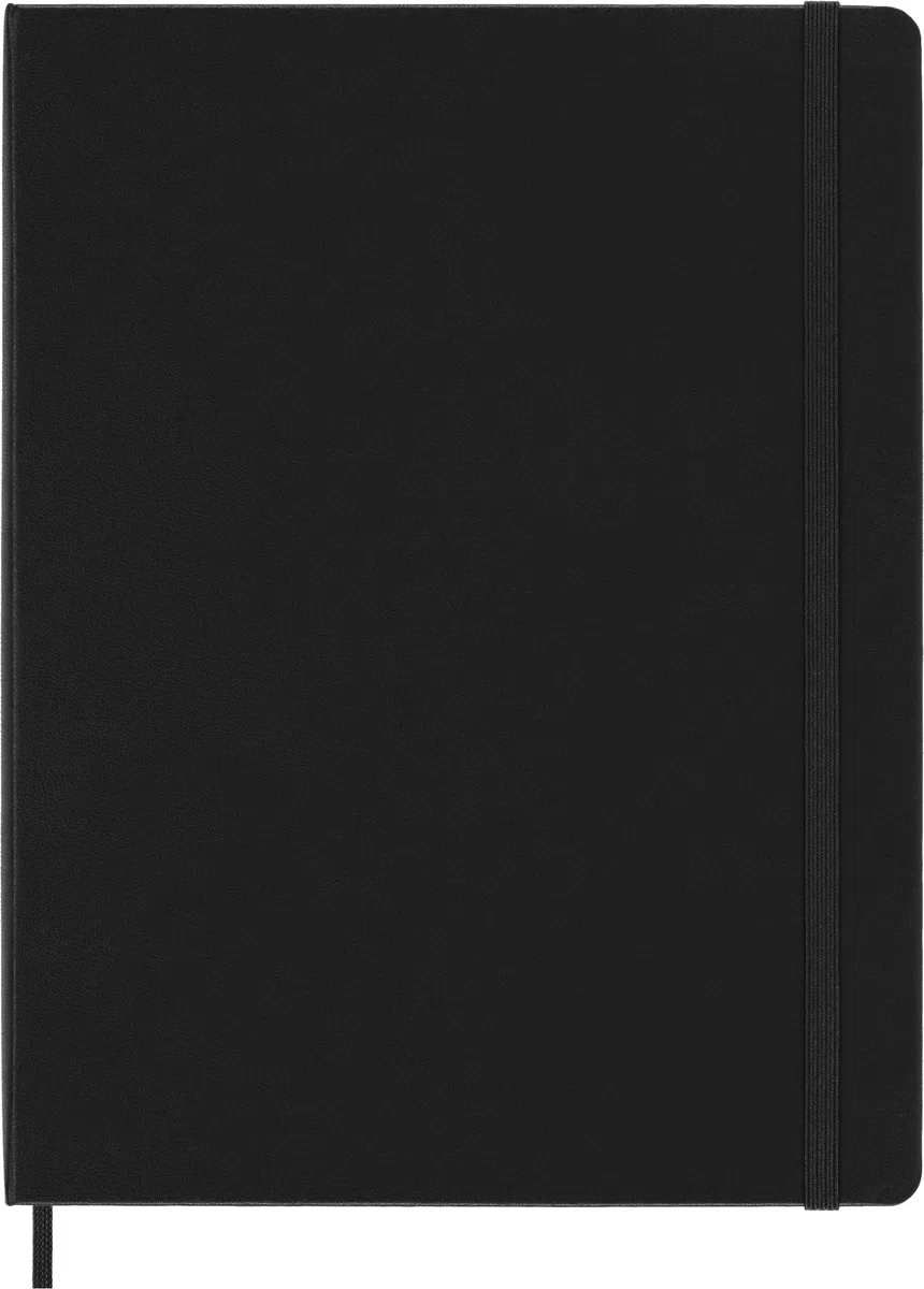 Moleskine Classic Notebook, Taccuino a Quadretti, Copertina Rigida e Chiusura Elastica, Formato XL 19 x 25 cm, Colore Nero, 192 Pagine