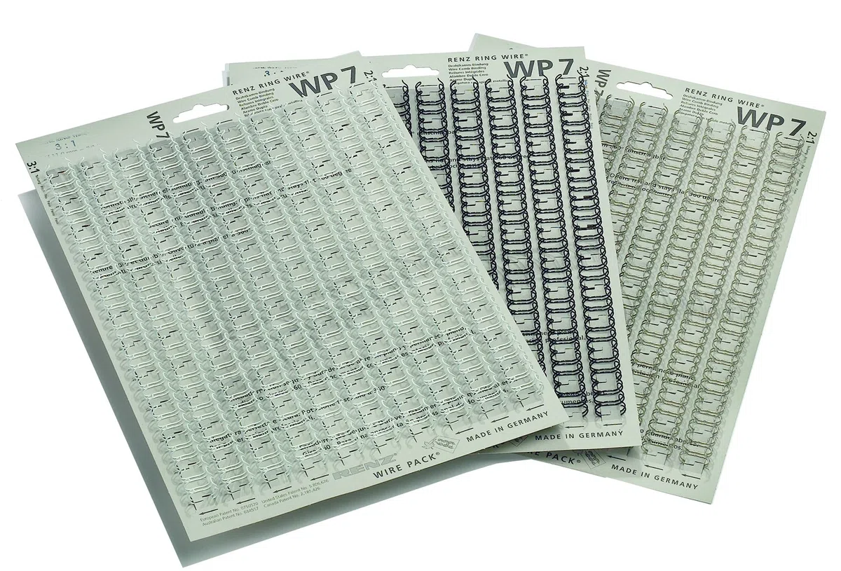 Renz One Pitch Wire binding elementi, 2: 1 divisione, 23 passanti, diametro 14.3 mm, 9/40,6 cm white, 50 Pezzi