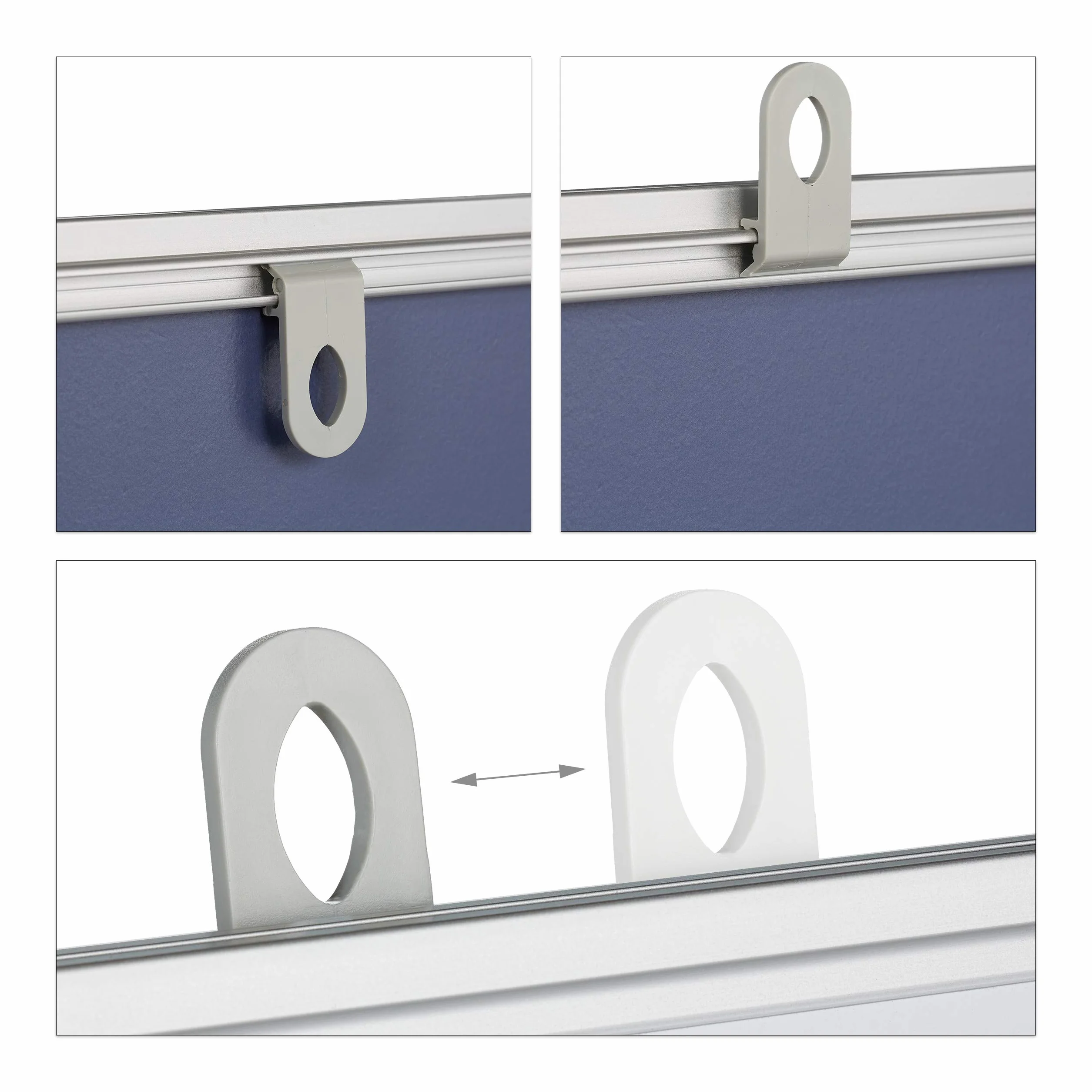 Relaxdays Lavagna Combinata 2in1, White & Cork Board, Cornice in Alluminio, Porta Pennarelli, 60 x 90, Bianco/Naturale