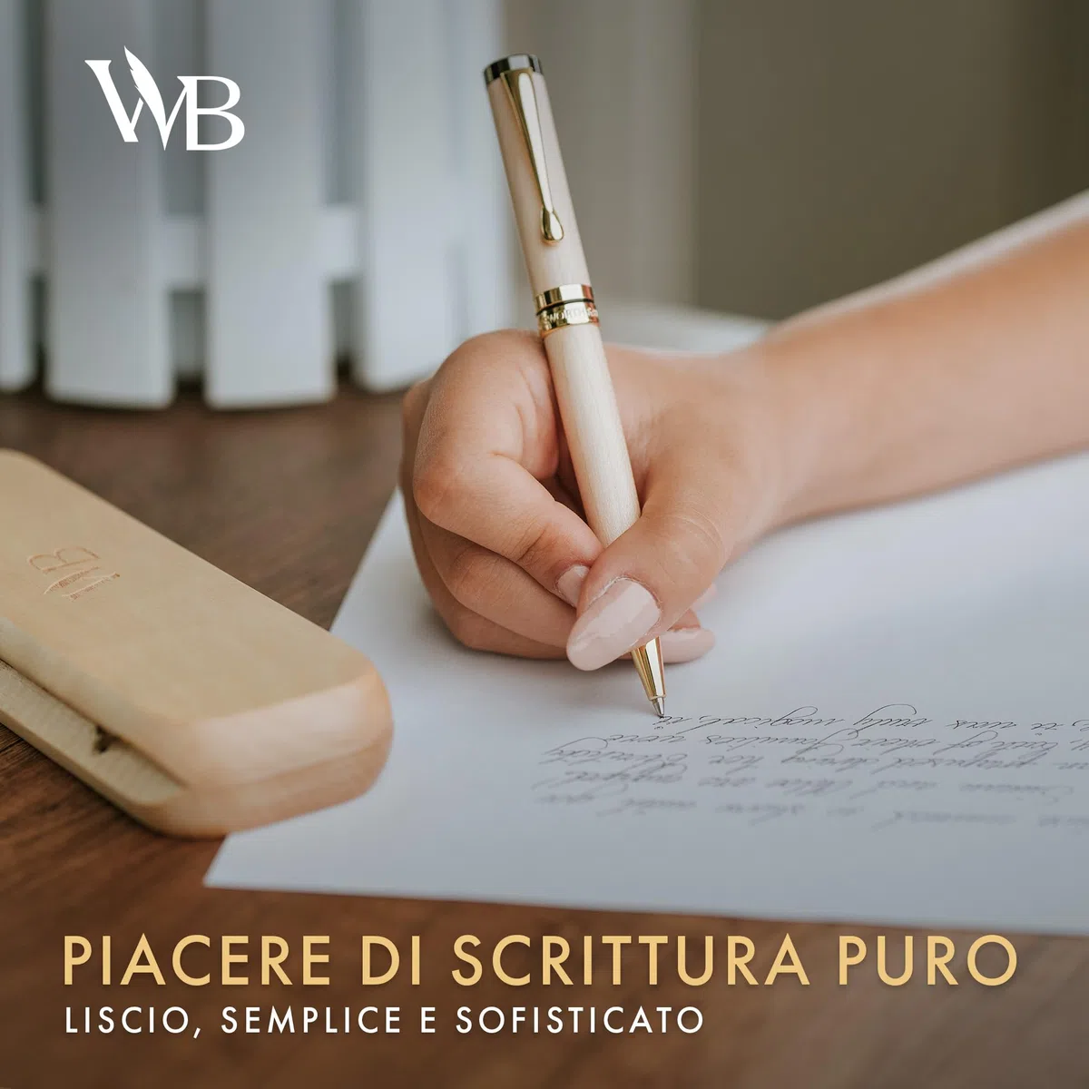 Wordsworth and Black Ballpoint Pen Set - Penna di lusso mozzafiato in bambù acero, finitura oro, ricaricabile, miglior penna per uomini & donne, ricarica d'inchiostro