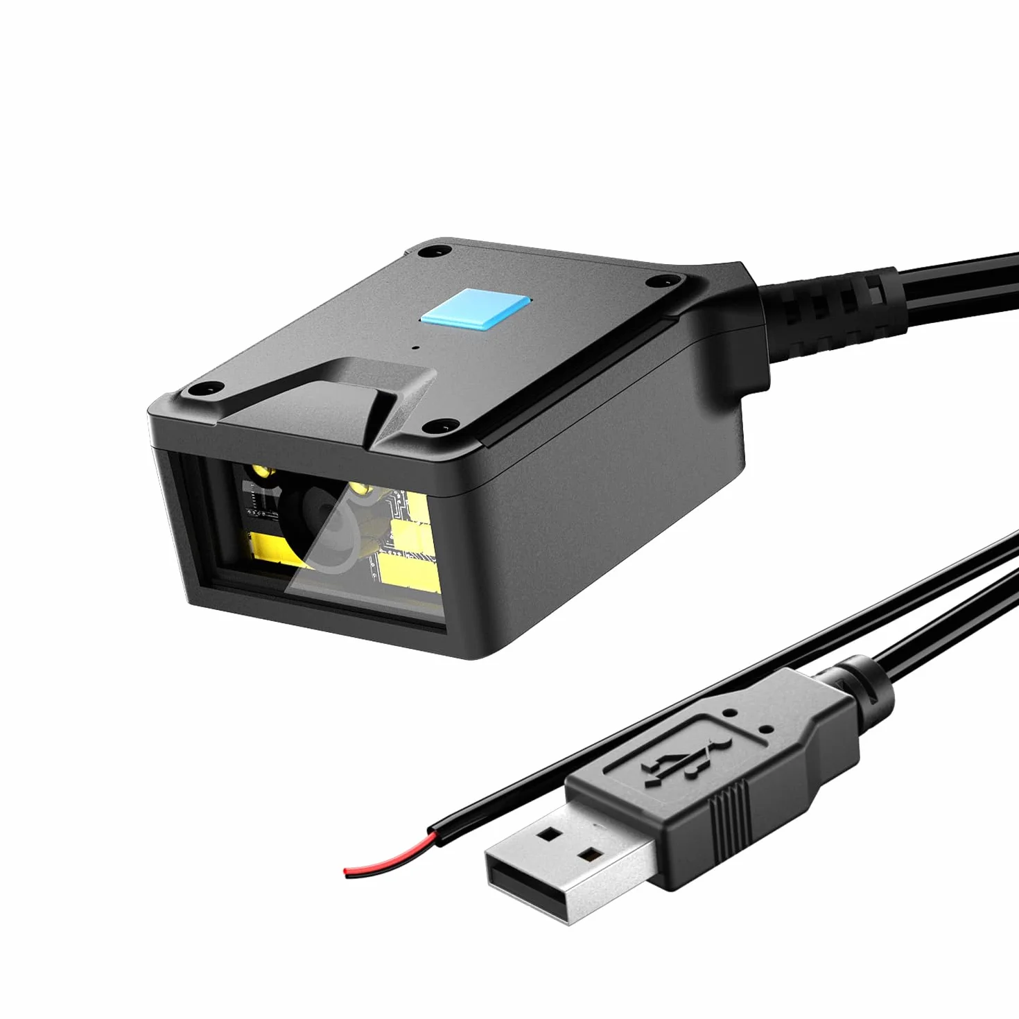 NetumScan Lettore di codici a barre 2D a montaggio fisso per motore industriale 1D/2D/QR Code Reader con porta USB di scansione automatica a induzione adatta per terminali self-service e linee di