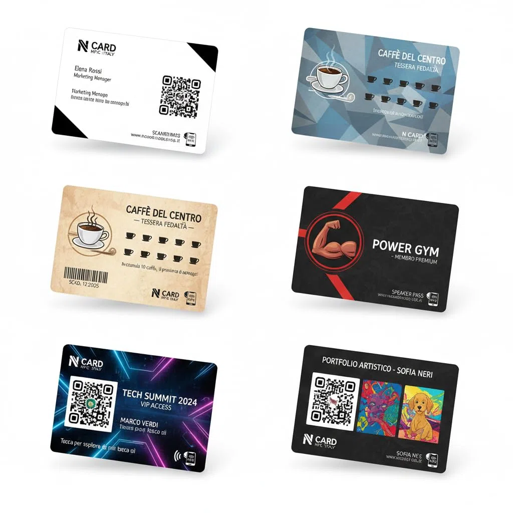 Card NFC Personalizzata in PVC - Biglietto da Visita Digitale Smart con Chip NTAG213/216 - Stampa Professionale Fronte/Retro Logo, Foto - Tessera Badge, Controllo Accessi, Social e Recensioni (1)