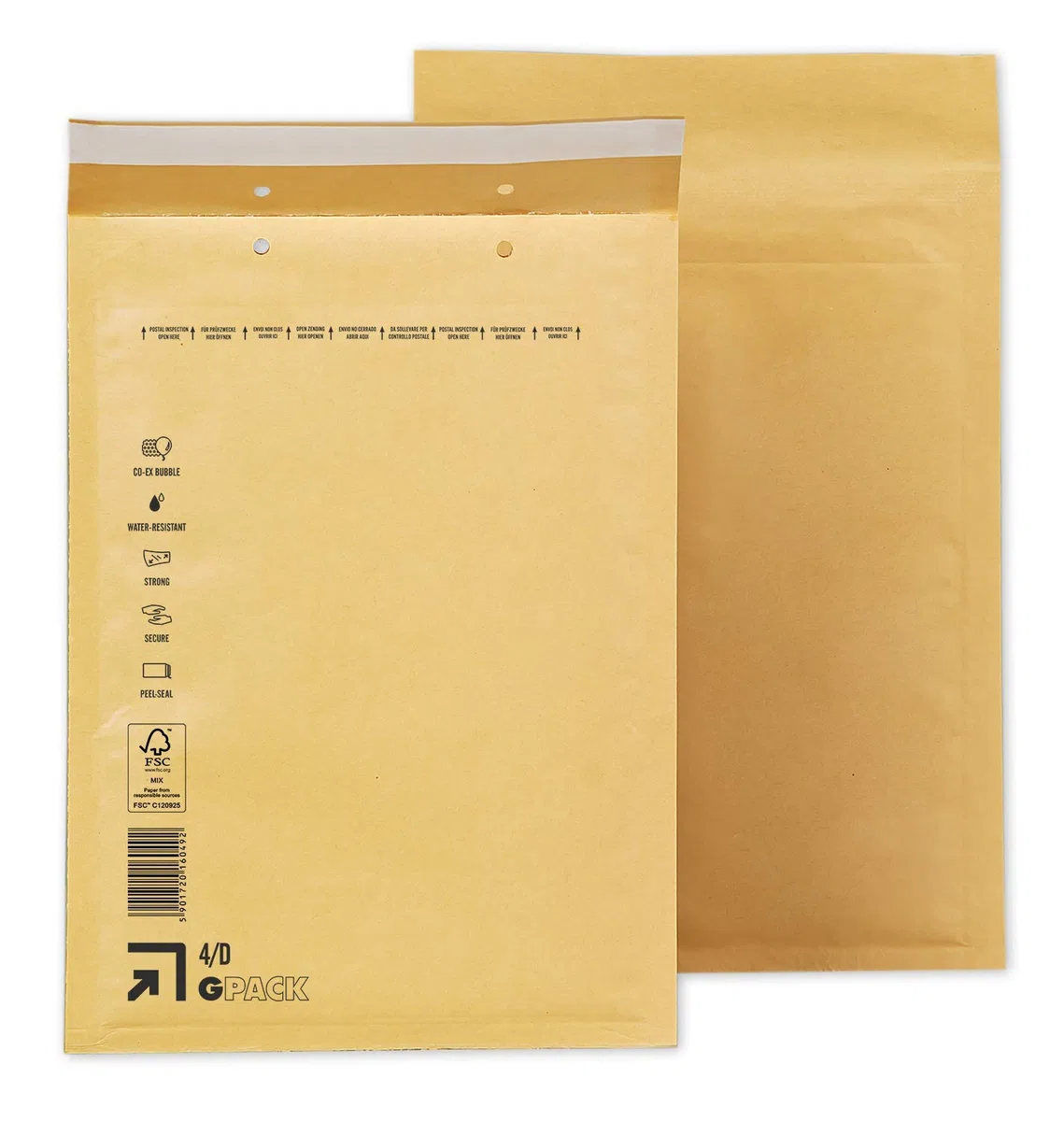 100 buste imbottite con pluriball, 200 x 275 mm, formato DIN B5, diverse quantità a scelta