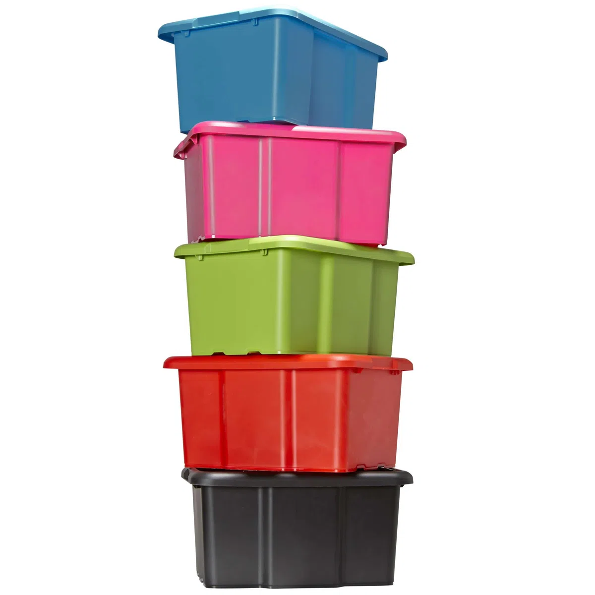 Sundis set di 10 scatole portaoggetti da 30L, blu, L.46,5xl.36,5x H23cm, in plastica riciclata, impilabili, ideale per l'officina, il bricolage o il trasporto