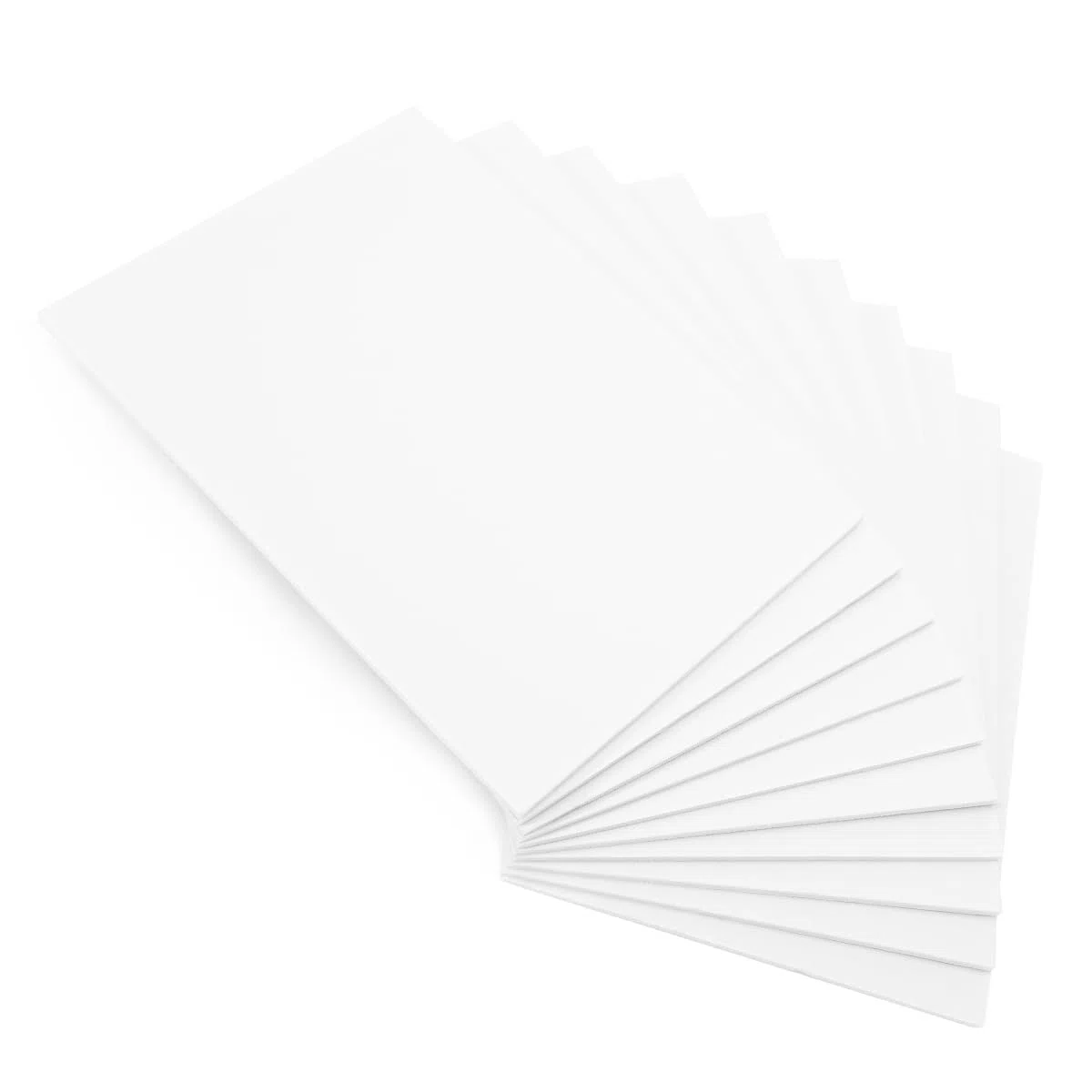 Worown Confezione da 10 pannelli in schiuma A4 (30 x 21,7 cm), poliplat 5 mm bianco per presentazioni, negozi, uffici e progetti artistici