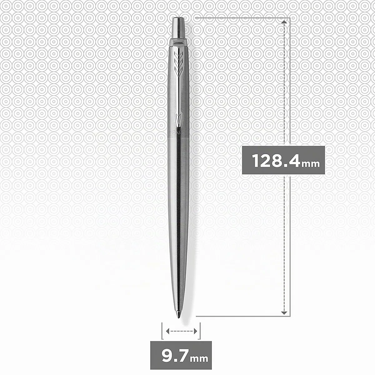 Parker Jotter Duo set regalo con penna a sfera e matita portamine (0,5 mm) | acciaio inossidabile con finiture cromate | ricarica di inchiostro blu | Materiale scolastico | confezione regalo