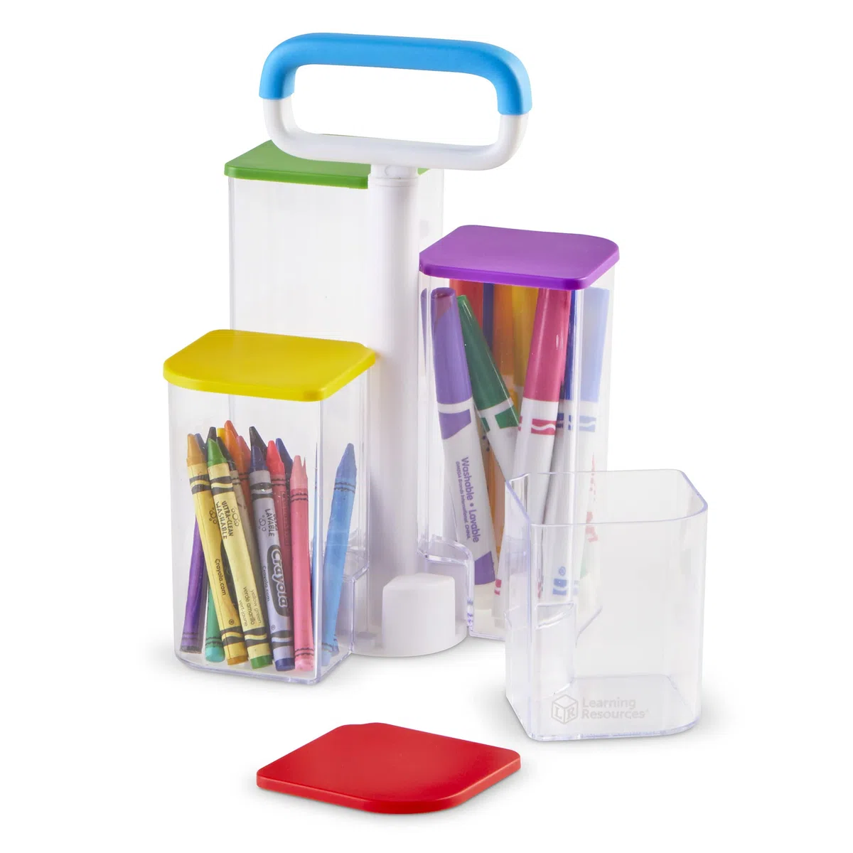 Learning Resources Vassoio portaoggetti Trasparente Create-a-Space, Organizzazione della Classe, Portaoggetti per i Materiali scolastici, Organizzazione della cattedra, Portapenne, 9 Pezzi