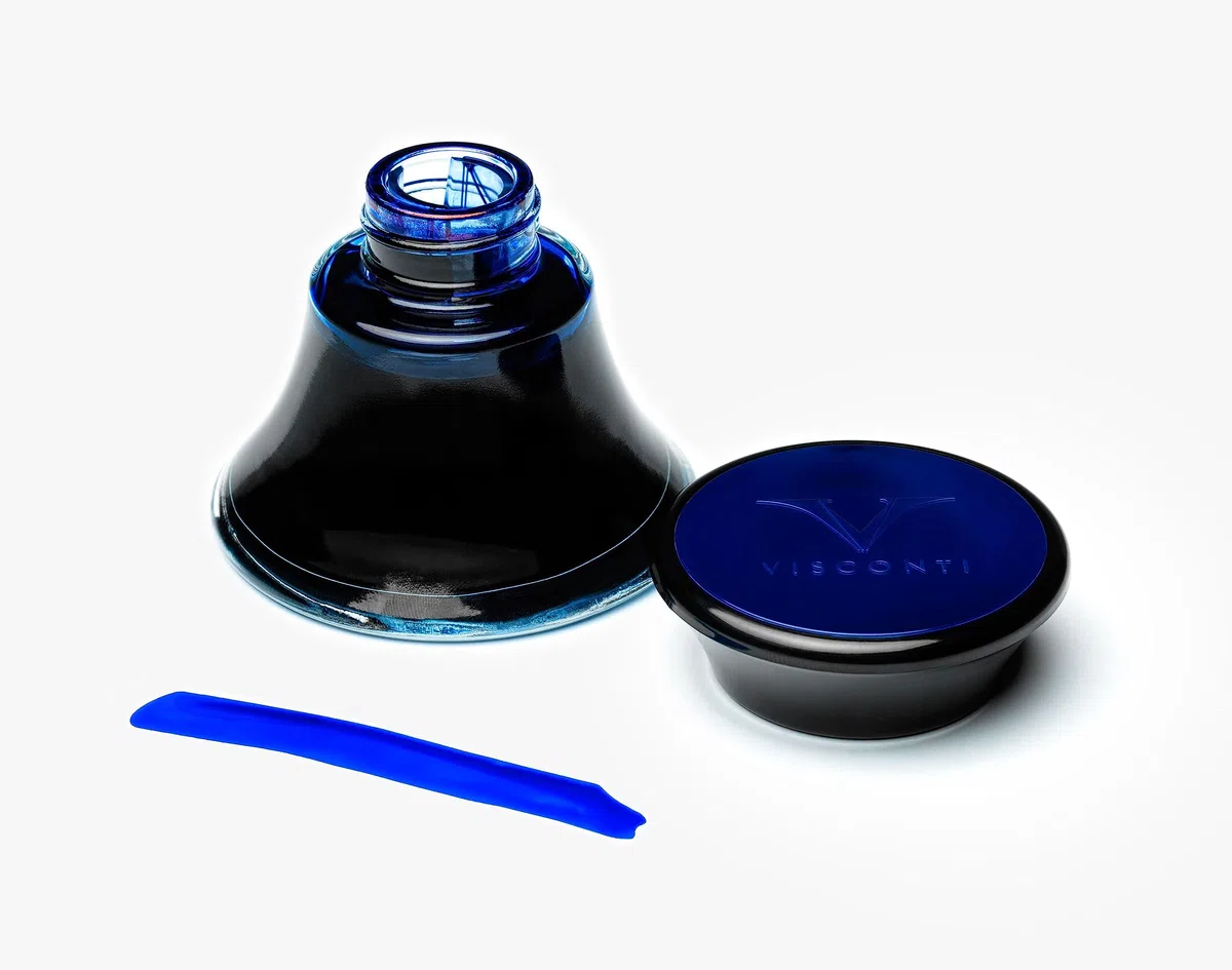 Calamaio in vetro Visconti Blu 50ml