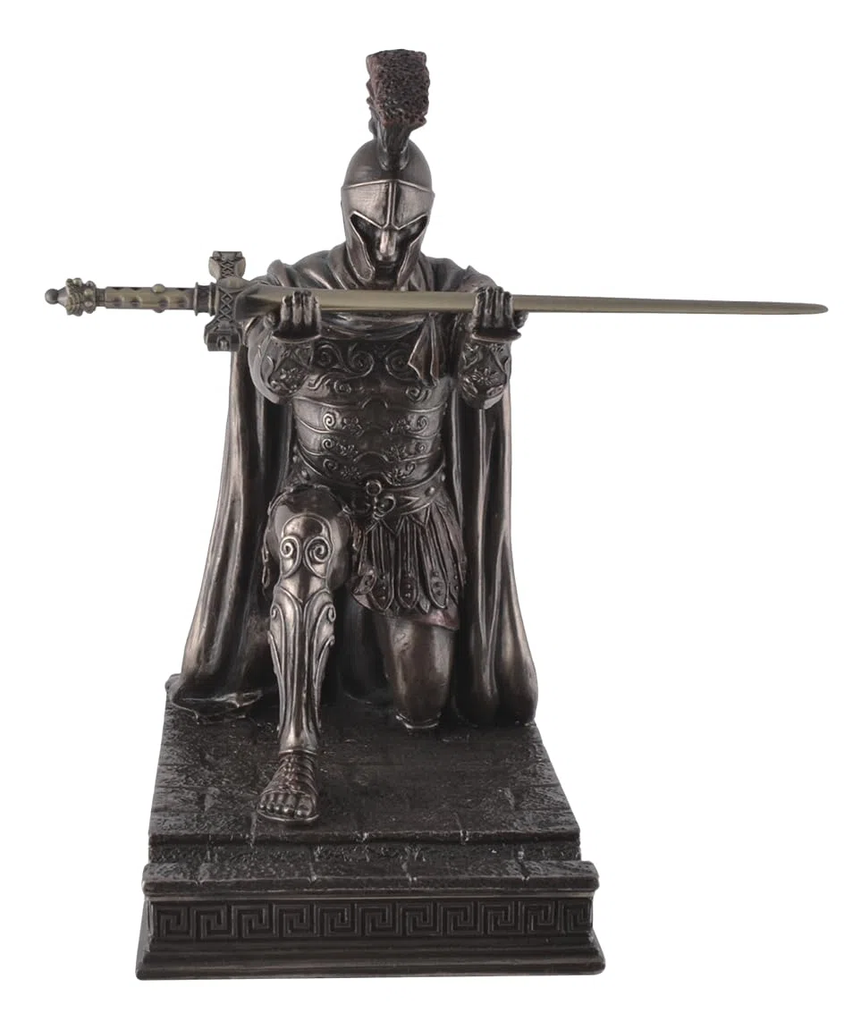 Veronese 708-7407 Tagliacarte, centurione romano con spada, statuetta con legionario dell’antica Roma