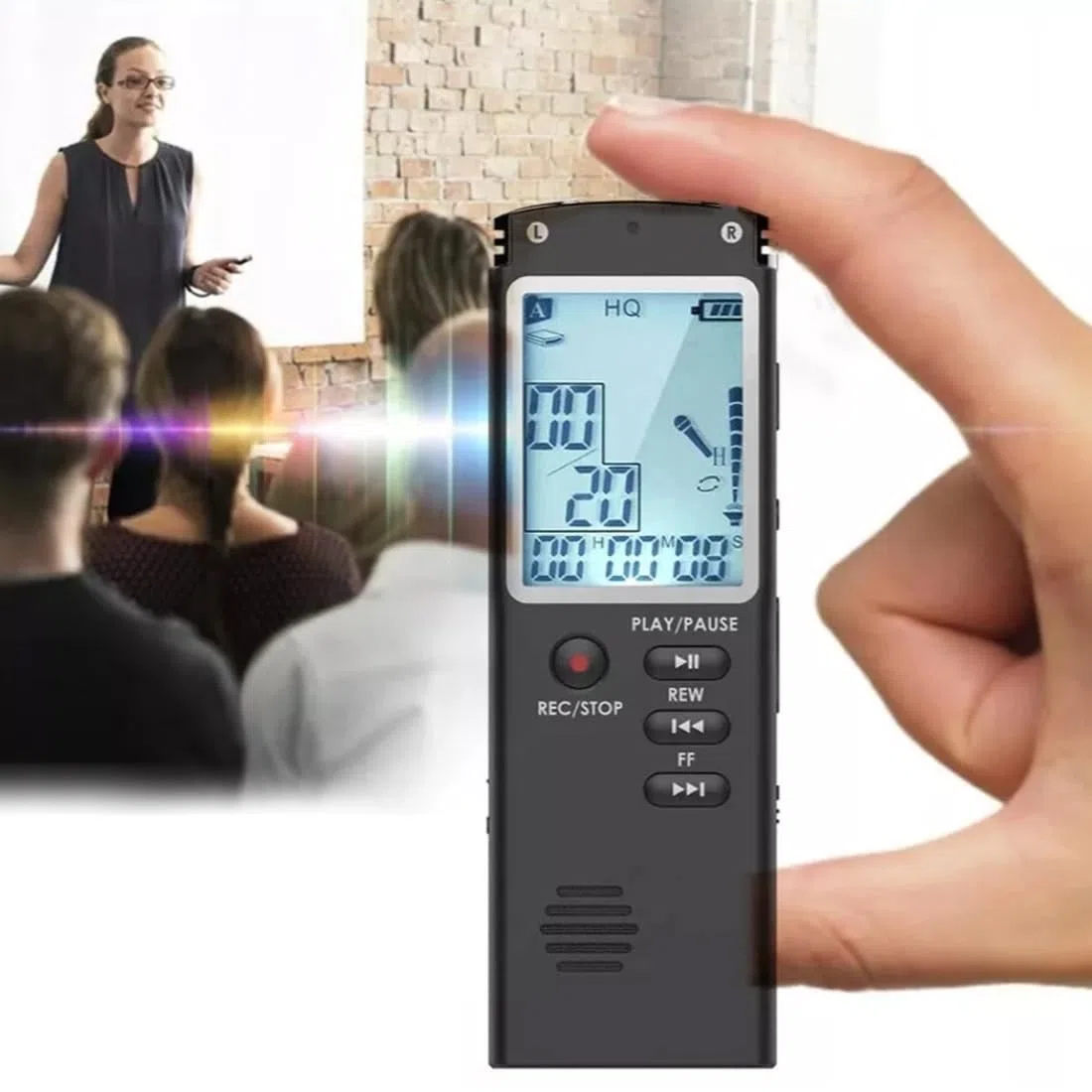 Ghost Hunting EVP, registratore vocale digitale da 8 GB, attrezzatura paranormale, registratore vocale digitale, mini spia professionale dittafono registrazione audio con WAV, lettore MP3